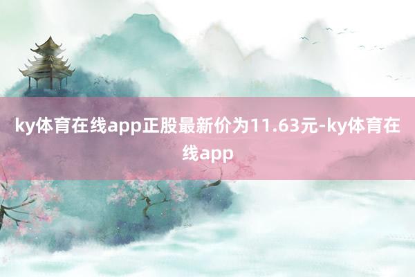 ky体育在线app正股最新价为11.63元-ky体育在线app