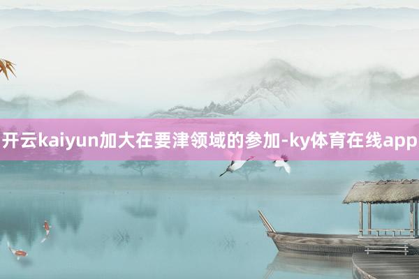 开云kaiyun加大在要津领域的参加-ky体育在线app