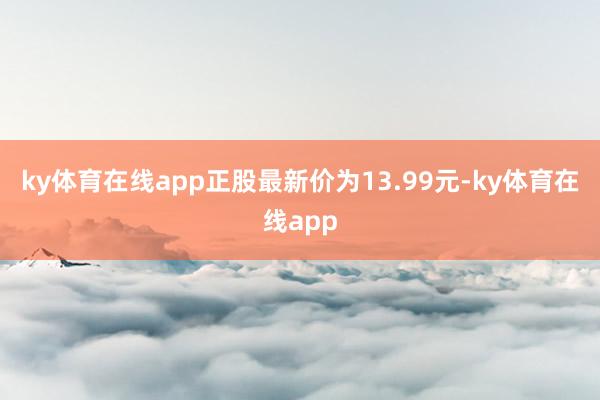 ky体育在线app正股最新价为13.99元-ky体育在线app