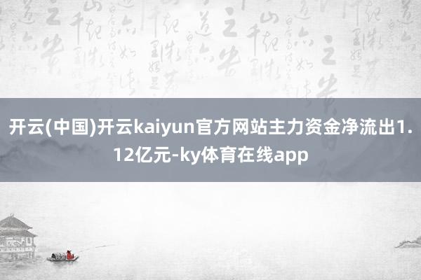 开云(中国)开云kaiyun官方网站主力资金净流出1.12亿元-ky体育在线app