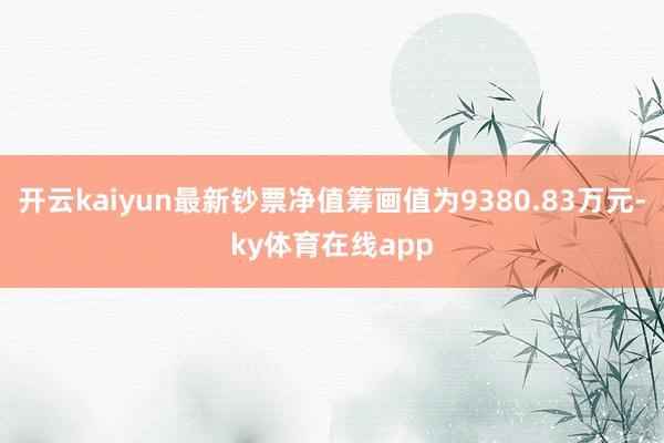 开云kaiyun最新钞票净值筹画值为9380.83万元-ky体育在线app