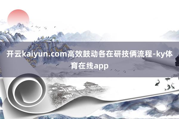开云kaiyun.com高效鼓动各在研技俩流程-ky体育在线app