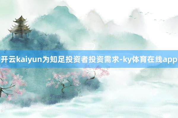 开云kaiyun为知足投资者投资需求-ky体育在线app
