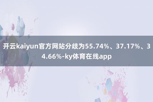 开云kaiyun官方网站分歧为55.74%、37.17%、34.66%-ky体育在线app